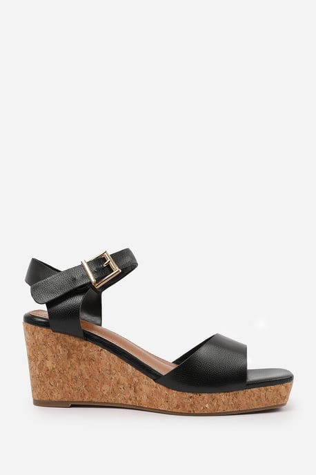 Wheres That From Womens 'Imelda' Wedge Sandals With Buckle Ankle Strap