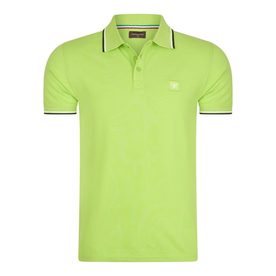 Cappuccino Italia Polo SS Polo Applique Pique Verde - Image 1