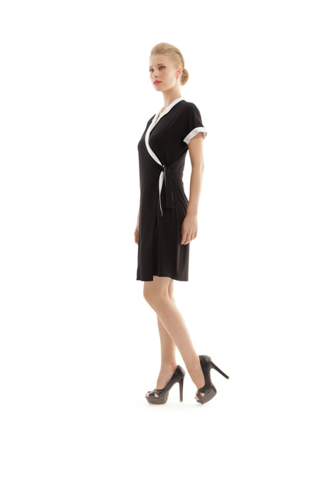 Black and White Crossover Dress