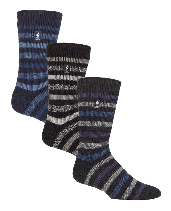 HEAT HOLDERS - 3 Pack Multipack Mens Insulated Thermal Socks for Winter - Plain H&T - Image 1