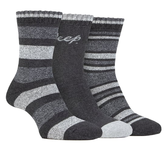 Womens Walking Boot Socks | Jeep | Transpirable Ribbed Full Cushion Performance Socks for Ladies - Gris / Pizarra - Image 1