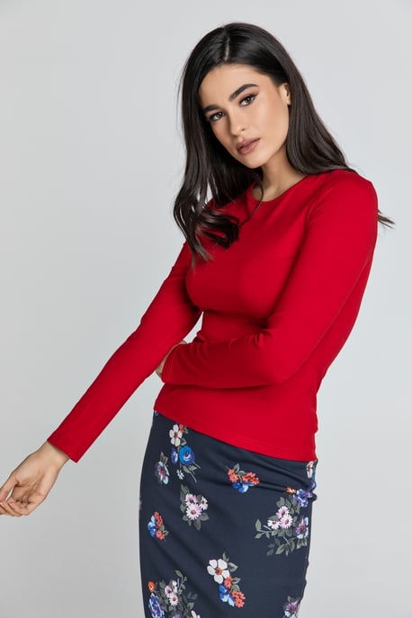 Red Jersey Top