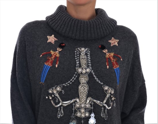 Suéter de cachemira gris cristal de cuento de hadas Dolce & Gabbana - Image 3