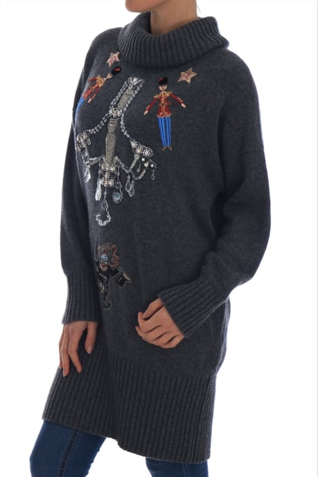 Suéter de cachemira gris cristal de cuento de hadas Dolce & Gabbana - Image 5