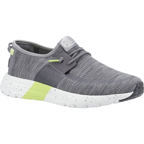 HEYDUDE Sirocco Sport Mode Nylon Men's Heather Grey/Charcoal Trainers - Image 1