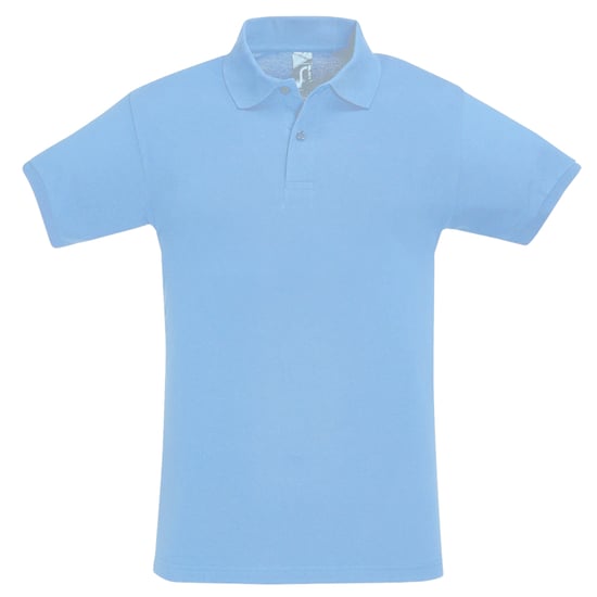 SOLS Mens Perfect Pique Short Sleeve Polo Shirt (Sky Blue) - Image 2