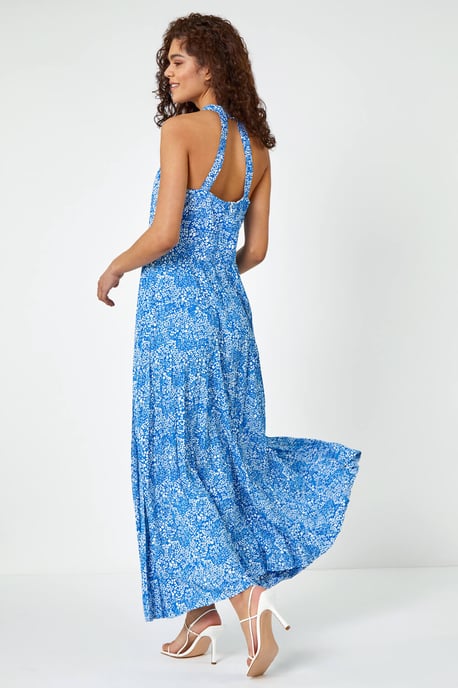 Ditsy Floral Halter Neck Maxi Dress - Image 3