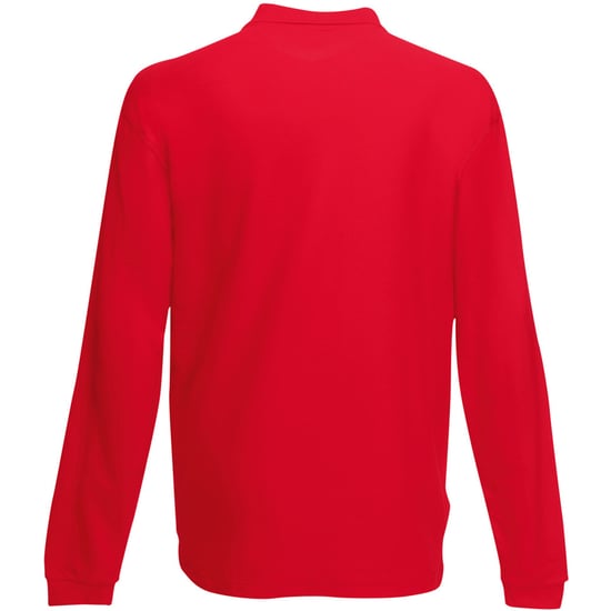 Fruit Of The Loom Mens Premium Long Sleeve Polo Shirt - Image 2