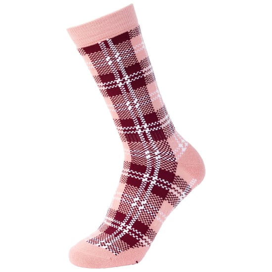 Trespass Unisex Adult Fergus Checked Socks (Dark Cherry)