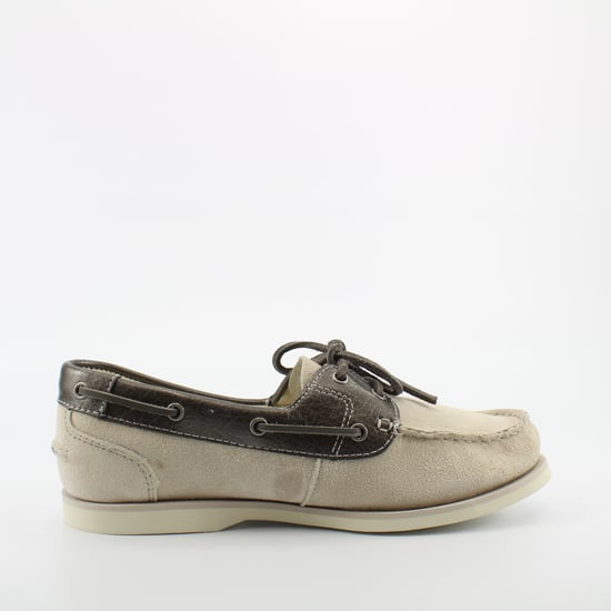Timberland Classic Boatha Boats Beige Cuero para mujer Papas de encaje A1C2S - Image 1