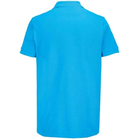 SOLS Unisex Adult Pacific Pique Twin Needle Stitch Polo Shirt (Aqua) - Image 2
