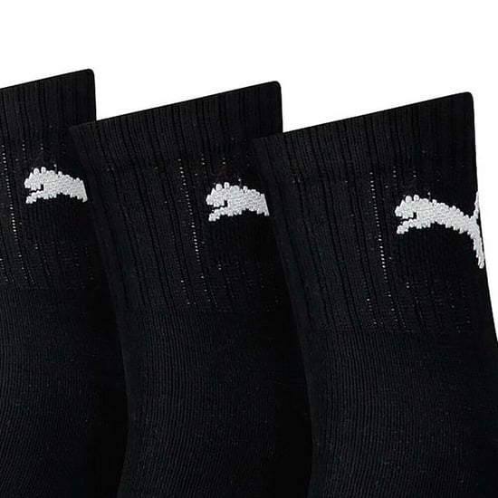 Puma Unisex Adult Lightweight Crew Socks (Pack of 3) (Black) - Image 3