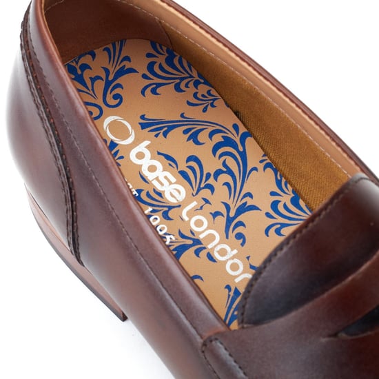 Base London Bruno Leather Men's Burnt Brown Loafers - Image 6