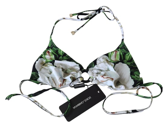 Top de bikini halter multicolor de estampado floral para mujer de Dolce & Gabbana - Image 4