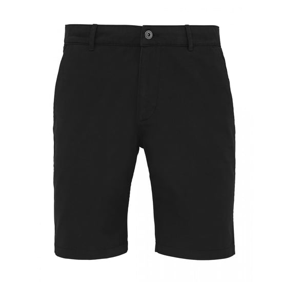 Asquith & Fox Mens Casual Chino Shorts (Black) - Image 1