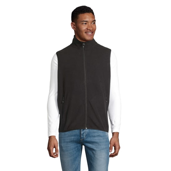 SOLS Unisex Adult Factor Fleece Zipped Body Warmer (Black) - Image 1