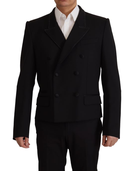 Abrigo Blazer Doble Botonadura Negro Dolce & Gabbana para Hombre - Image 1