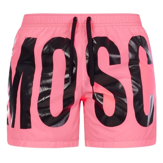 Moschino Brand Print Logo Pink Short Swim Shorts