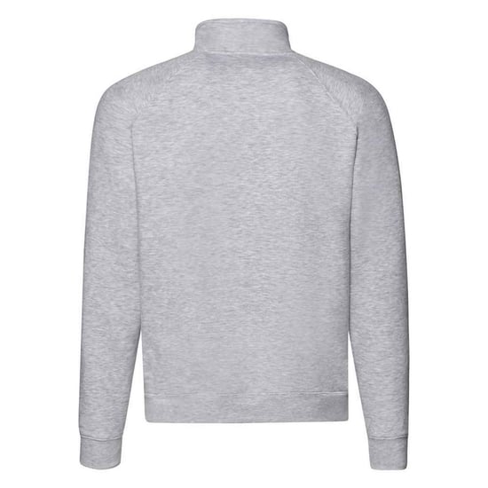 Fruit Of The Loom Mens Premium Zip Neck Heather Sweatshirt (Heather Grey) - Image 2