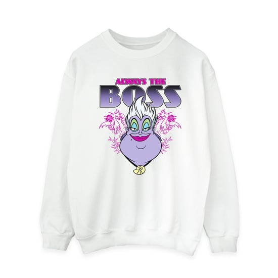 Disney Womens/Ladies The Little Mermaid Ursula Mum Is The Boss Sweatshirt (White) - Image 1