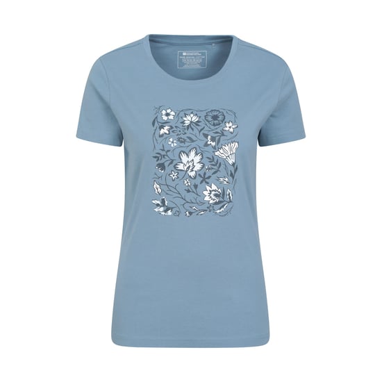 Mountain Warehouse Womens/Ladies Paisley Floral Organic T-Shirt (Blue) - Image 1