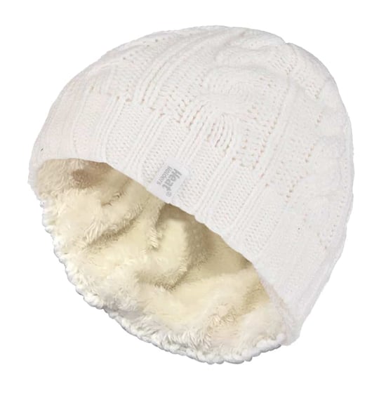 Gorro térmico de invierno para mujer con forro polar y punto por cable - Image 1