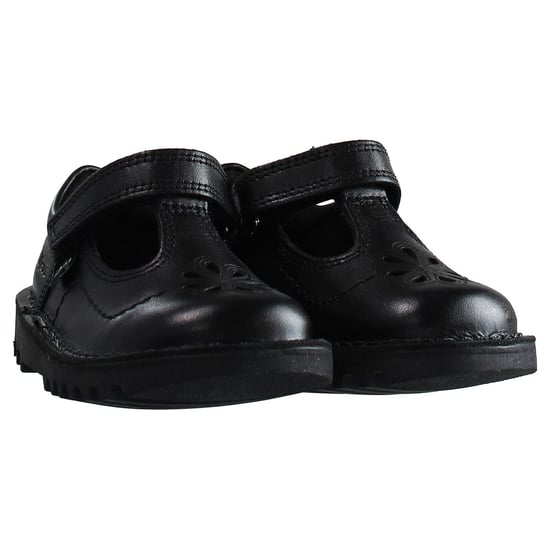 Kickers T-Bar Flutter zapatos negros para niños - Image 2