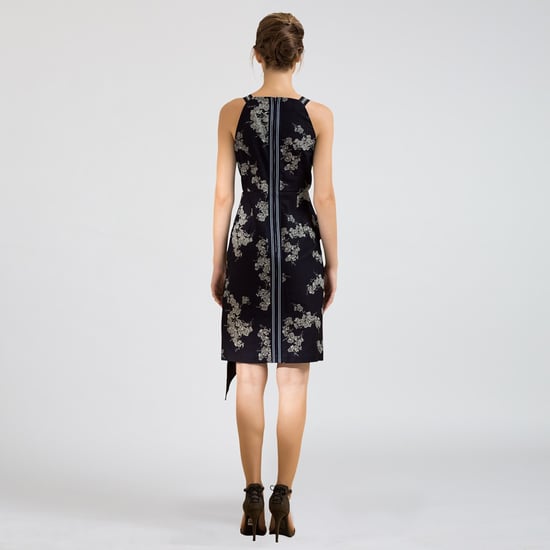 Tailored V-Neck Denim Dress - Image 2