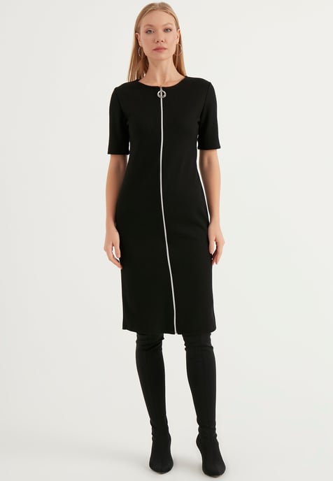 Zipper detailed dress - Image 1