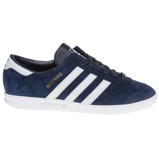 Adidas Originals Mens Trainers Hamburg Leather Lace Up navy