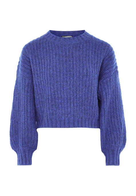 Dreimaster Coarse knit pullover women blue - Image 1
