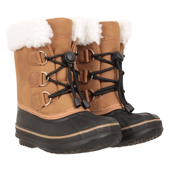Mountain Warehouse Toddler Adaptive Lace Up Snow Boots (Brown)