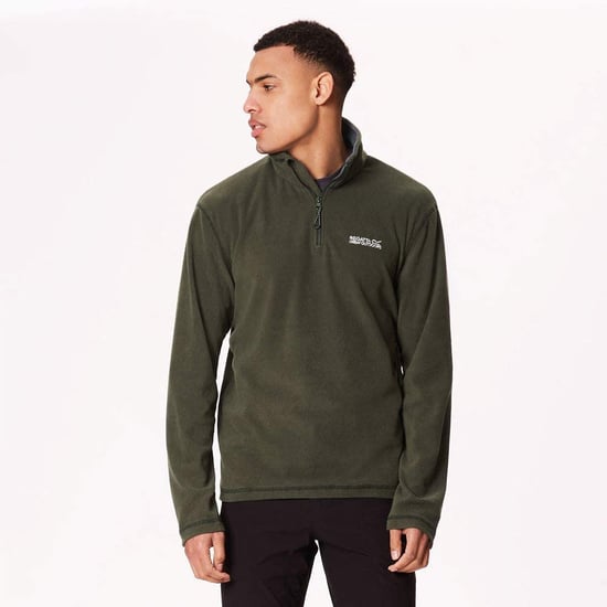 Regatta Great Outdoors Mens Thompson Half Zip Fleece Top (Dark Khaki)