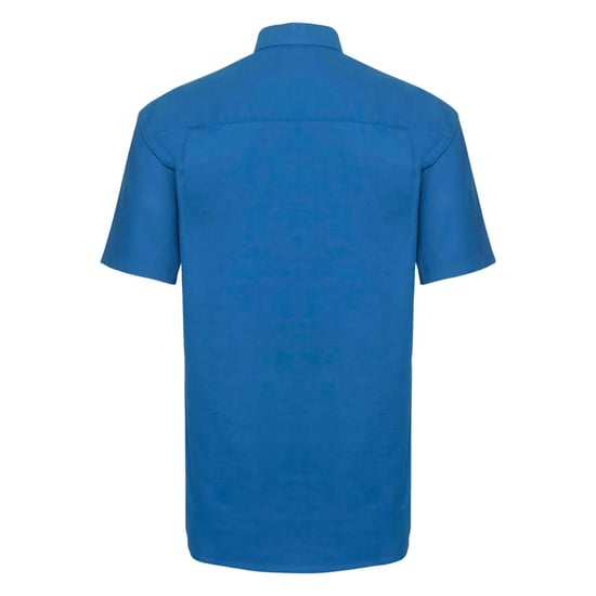 Russell Collection Mens Short Sleeve Easy Care Oxford Shirt (Oxford Blue) - Image 2