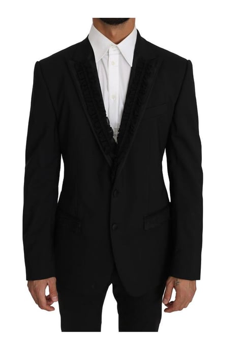 Blazer Torrero MARTINI de Lana Negra para Hombre de Dolce & Gabbana - Image 1