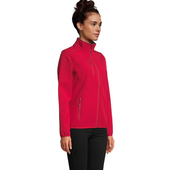 SOLS Womens/Ladies Falcon Zipped Soft Shell Jacket (Pepper Red) - Image 3