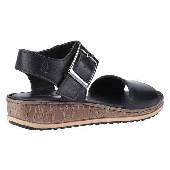Hush Puppies Womens/Ladies Ellie Leather Wide Sandals (Black) - Image 2