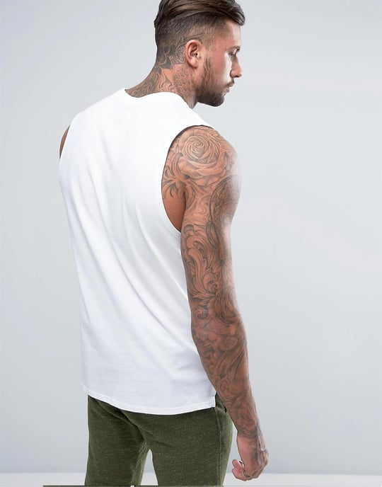 Nike Camiseta Sin Mangas Con Logo Retro En Blanco - Image 2
