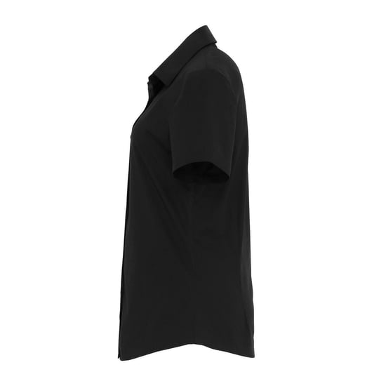 Premier Womens/Ladies Stretch Short-Sleeved Formal Shirt (Black)