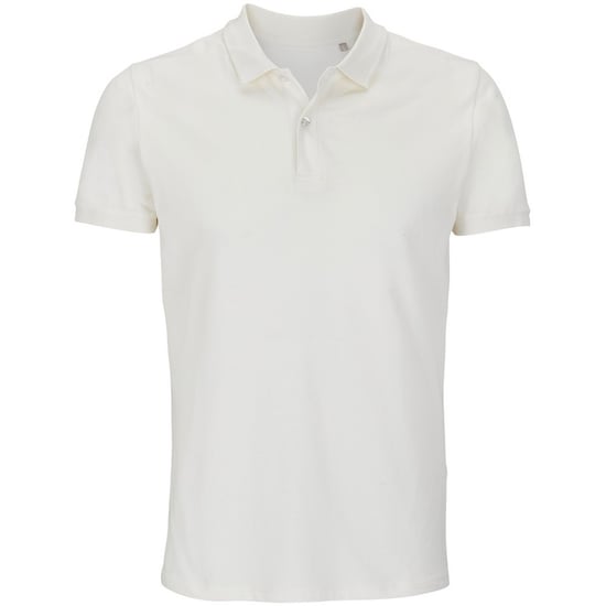 SOLS Mens Planet Piqué Organic Polo Shirt (Off White) - Image 1