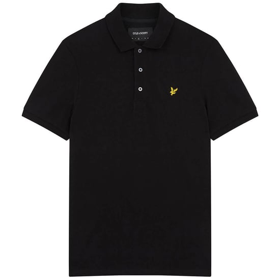 Polo negro azabache con logo en el pecho de Lyle & Scott - Image 3