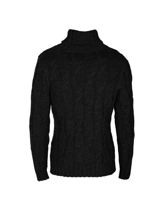 Xagon Man Suéter Turtleneck del hombre negro - Image 5