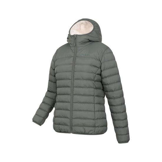 Mountain Warehouse Womens/Ladies Faux Fur Lined Padded Jacket (Khaki Green) - Image 3