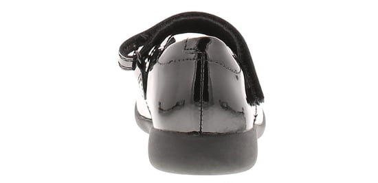 Clarks Girls School Shoes Etch Mist Leather Touch Fastening black