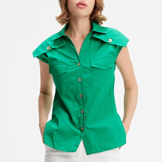 Sleeveless shirt with flaps on shoulders - Image 4