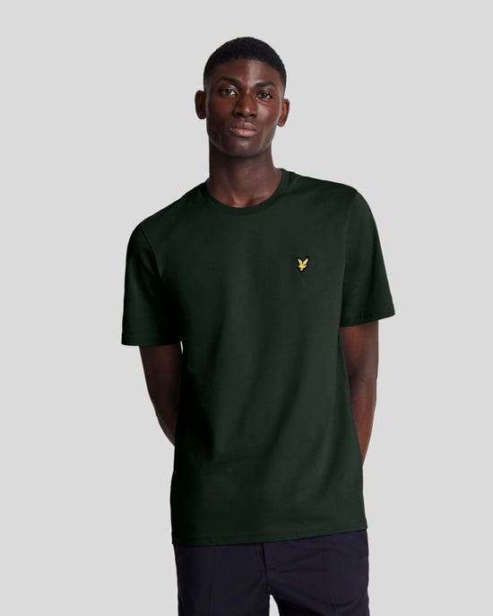 Camiseta verde azulado con logo en el pecho de Lyle & Scott - Image 1