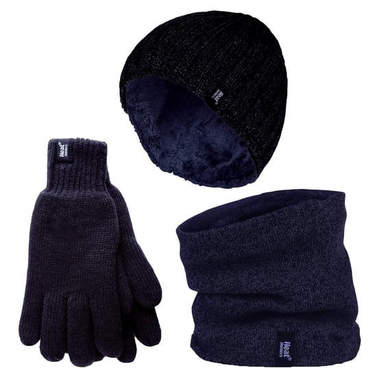 Set de Gorro, Cuello y Guantes para Hombre | Calentadores | Accesorios de Invierno - Azul Marino - Image 1