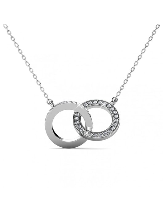 Colgantes Circle Twin - Plata y Cristal - Image 1