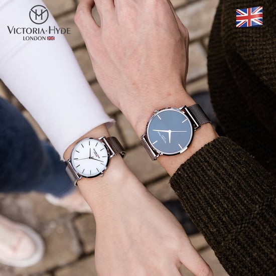VICTORIA HYDE Couple Watches Gift Set Silver - Image 4