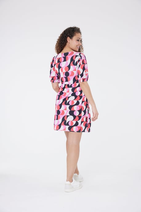 Geometric Dress - Pink Mix